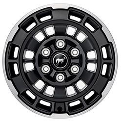BRONCO 17" X 8.5" MATTE BLACK MACHINED SINGLE WHEEL