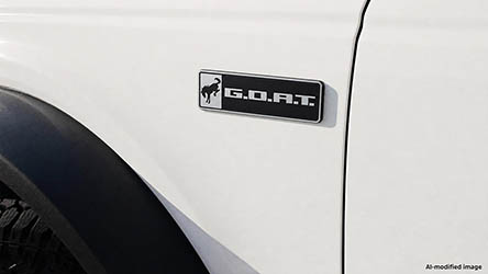 BRONCO/BRONCO SPORT G.O.A.T. BADGE - BLACK/CHROME