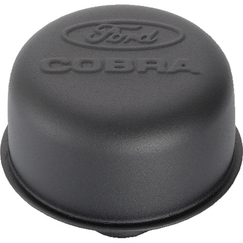 FORD COBRA LOGO AIR BREATHER CAP: BLACK CRINKLE FINISH