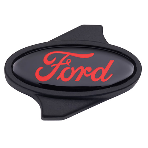 BLACK FINISH AIR CLEANER NUT: RED FORD OVAL LOGO