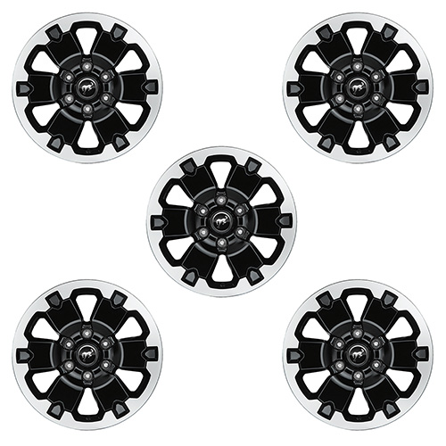 2021-2024 BRONCO 18" BLACK MACHINED FACE WHEEL KIT