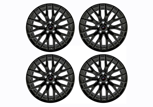 2015-2023 MUSTANG GT 19" X 9" & 19" X 9.5" PERFORMANCE PACK WHEEL SET WITH TPMS KIT - MATTE BLACK