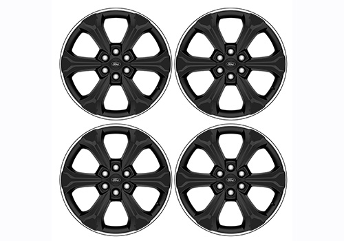 2015-2023 F-150 22" WHEEL KIT -BLACK W MACHINED FACE