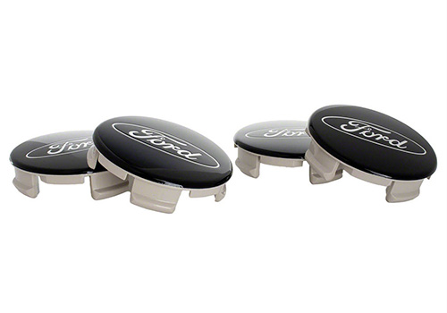 FORD TRUCK/SUV BLACK AND CHROME WHEEL CENTER CAP KIT