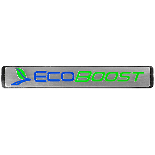 ECOBOOST EMBLEMS/BADGES-SILVER-MEDIUM SIZE-PAIR