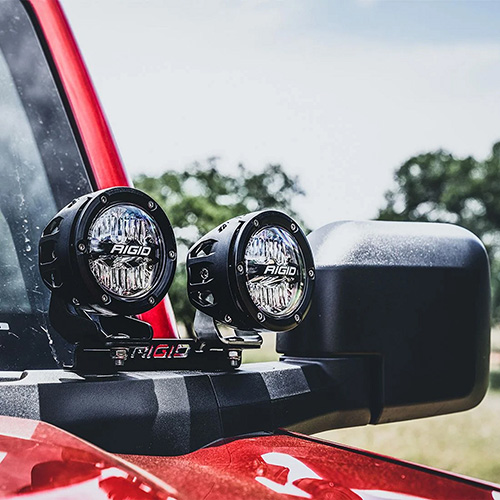 BRONCO DUAL MOUNTED MIRROR OFF-ROAD LIGHTS