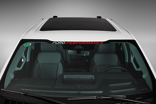 FORD PERFORMANCE F-SERIES WINDSHIELD BANNER - WHITE/RED