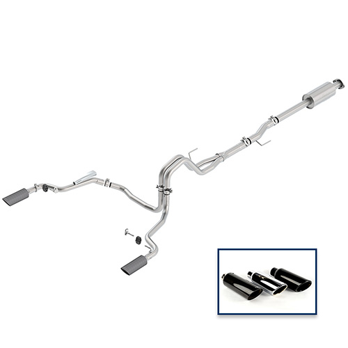 2015-2020 F-150 3.5L CAT-BACK EXTREME EXHAUST SYSTEM - REAR EXIT, CARBON FIBER TIPS