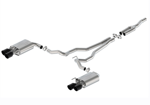 2024-2025 MUSTANG 2.3L SPORT ACTIVE CAT-BACK - BLACK TIP