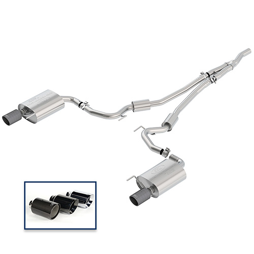2015-2023 MUSTANG 2.3L ECOBOOST CAT-BACK SPORT EXHAUST SYSTEM WITH CARBON FIBER TIPS