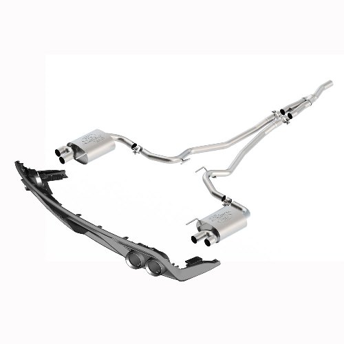 2015-2017 MUSTANG 2.3L CAT BACK TOURING EXHAUST SYSTEM WITH GT350 EXHAUST TIPS AND LOWER VALANCE
