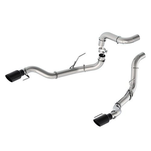 2021-2023 F-150 BUMPER EXIT TAIL PIPES-BLACK CHROME TIPS